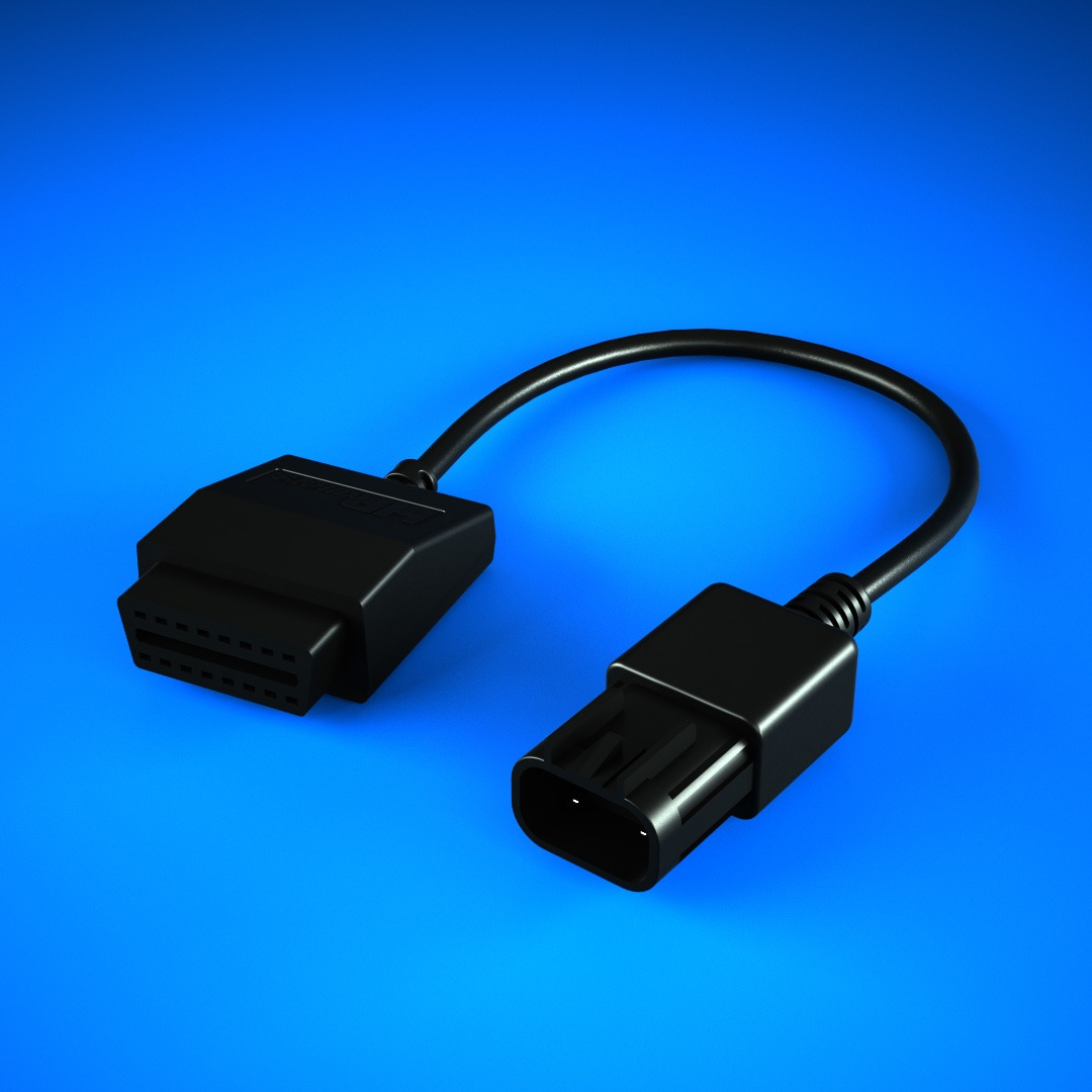 HP Tuners adapter cable for Polaris vehicles with OBD-II connection